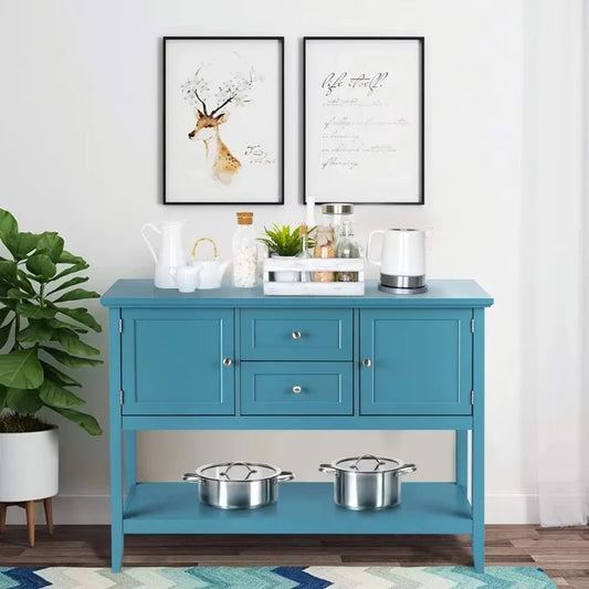 Buffet Sideboard, Wood Storage Cabinet, Console Table with Storage Shelf,2 Drawers and Cabinets, Living Room Kitchen Dining Room