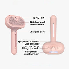 Cat Steam Brush, Spray Cat Brush, Pet Spray Hair Removal Comb for Shedding and Grooming, Water Brush for Cats Dogs Small Animals