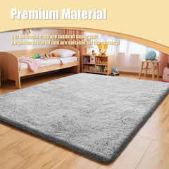 Ultra Soft Fluffy Area Rugs for Bedroom Living Room 8x10, Nursery Rug, Non-Slip Carpet for Kids Dorms Decor, Rug