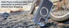 Magnetic Ring Case for iPhone 15 Pro/Pro Max Pro 360° Rotatable Phone Case Stand Compatible with Wireless Charging