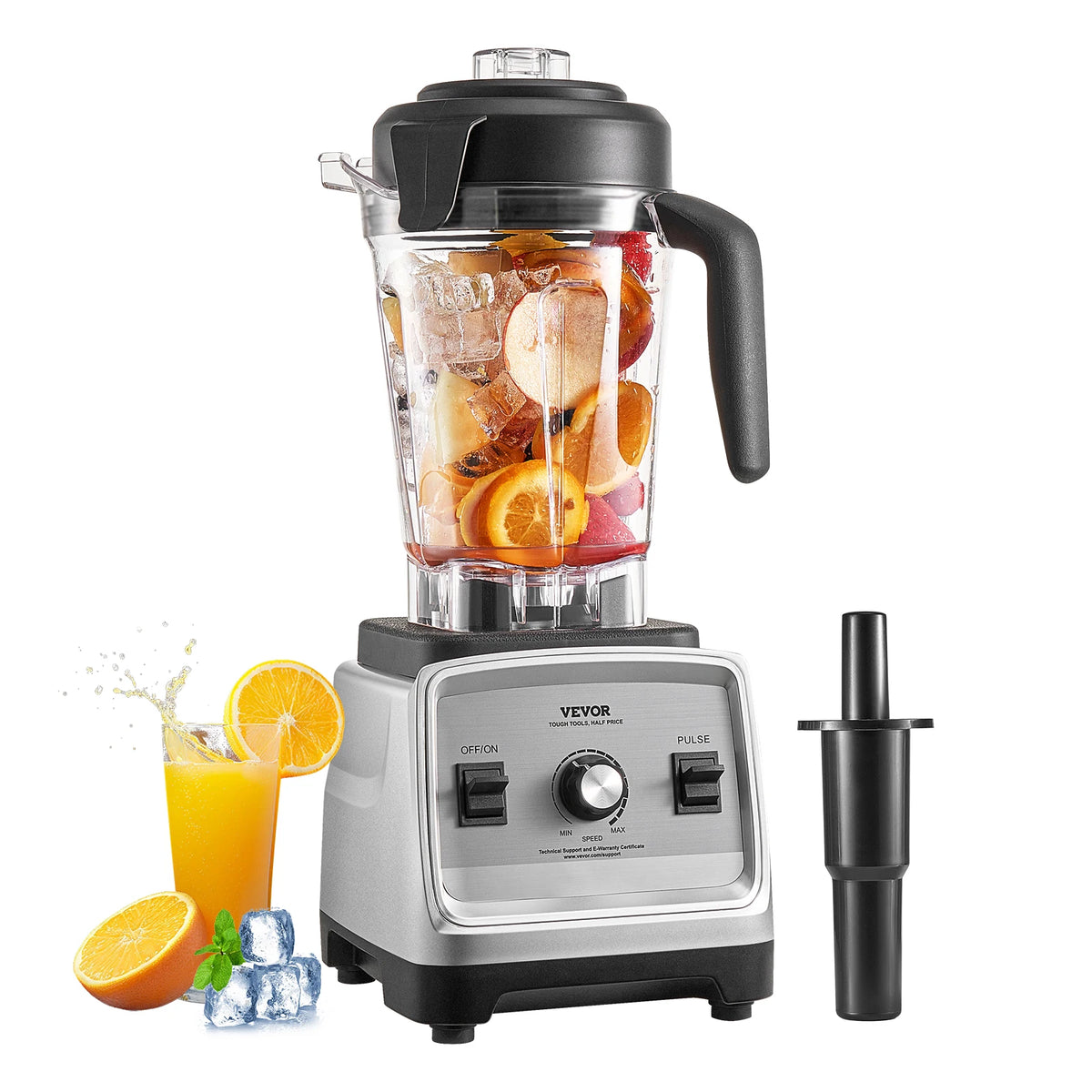 VEVOR Professional Blender for Smoothies, 85 oz 1400W, with Powerful Motor, Multi-Functional Food Processing Blender,for Kitchen