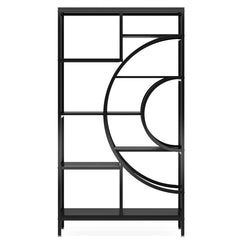 Tribesigns Bookshelf Industrial 5 Tier Etagere Bookcase, Freestanding Tall Bookshelves Display Shelf Storage Organizer