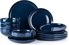 Ceramic Dinnerware Sets of 6,Porcelain Plates and Bowls Sets, Scratch Resistant Dishes Set, Dishwasher & Microwave & Oven