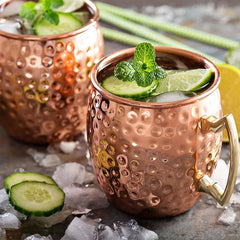 Wine Glasses Copper Goblet Juice Drink Stainless Steel Champagne Party Barware Mug Drum-Type Beer Coffe Cup Water Glass