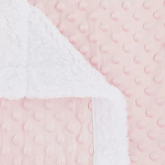 Pink Popcorn Plush Super Soft Baby Blanket, Reversible, 30" x 40", Infant Girl
