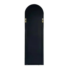 Black 63x20 inch metal arch stand full length mirror