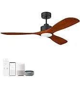 52 "Smart Low Profile ceiling Fans with Lights Remote,Quiet DC Motor,Outdoor Indoor Flush Mount Fan,Control WIFIAle