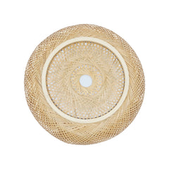 16"Vintage Woven Bamboo Ceiling Lights Rattan Flush Mount Ceiling Light Wicker Basket Light Art Bamboo Light Handmade