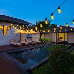 15M LED String Light Shatterproof Led Festoon Garland Retro Patio Light Outdoor Light Decoration For Garden Wedding Holiday