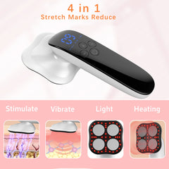 Electric Cupping Massager with Vacuum Suction Cup GuaSha Infrared Heat Slimming Anti-Cellulite Beauty Heal Scraping Therapy Tool