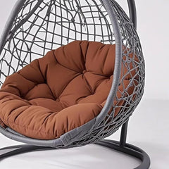 Cat Swing Bed with Stand & Cushion - Rattan Wicker Egg Chair Hanging Pet Bed for Cats, Small Dogs, and AnimalsKey improvements