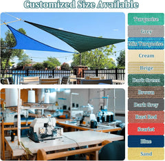 10'X10' Sun Shade Sails Curved Canopy Square Beige 185Gsm Shade Sail Permeable For Patio De Yard Backyard, (We Make Custom