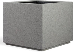 Modern Outdoor/Indoor Square Planter, Lightweight, Heavy Duty, Weather Resistant, Polymer Finish, Commercial
