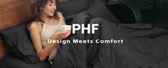 PHF 7 Pieces California King Comforter Set, Lightweight Bed in A Bag & 18" Sheet Set for All Season, Ultra Soft Cozy Bedding wit