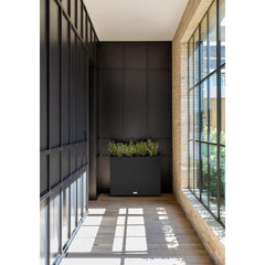 Block Series Span Plastic Planter - Tall Rectangular Planter for Indoor or Outdoor Patio/Porch | Durable All-Weather