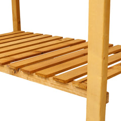 8 Pockets Horticulture Raised Garden Bed Elevated Wood Planter Box Stand with Foldable Side Table and Storage Shelf for Herb