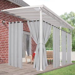 Outdoor Curtains for Patio Waterproof, 6 Panels Privacy Outsides Curtains for Cabana Porch Pergola, Sunlight & UV Blocking