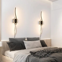 Plug in Wall Sconces Set of 2, Modern Plug in Sconce with Remote, Dimmable LED Wall Light, Wall Lamps with Plug in Cord