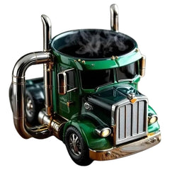 200-250ml Funny Semi-Truck Coffee Mugs Stainless Steel Drinkware Cups Handcrafted Water Bottle Resin Beer Mug for Novelty Gift