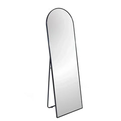 Black 63x20 inch metal arch stand full length mirror