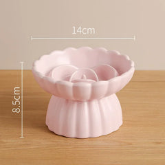 Food Bowl Ceramic Elevated Cats Small Dogs Slow Feed Bowls Anti-choking Pet Eating Feeders Anti-gulping Puppy Supplies