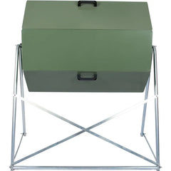 Jora Composter JK 270 - Outdoor Dual Chamber Compost Tumbler - 70 Gallon - Galvanized Steel Construction
