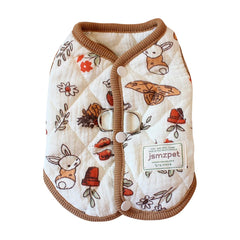 Cute Winter Warm  Pet Dog Clothes Vest Cute  Printed Coat Clothes Teddy Bear Clothing Dog Clothes With Velvet Jacket ropa gato