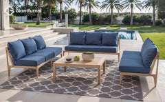 Luxury 6 Inch Outdoor Cushions 24x24 - Water&UV&Fade Resistant 1 Set Zippered Patio Furniture Cushion for Wicker Dining Rocking