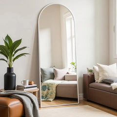 Floor Mirror Arched Full Length Mirrors, 64"x21" Floor Length & Standing Hanging or Leaning & Large Full Body Mirror Wall Mirror
