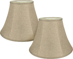 Creative 38001-2, Transitional Bell Shaped Collapsible Spider Construction Lamp Shade in Natural, 9" Top X 18" Bottom X 13"