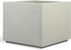 Modern Outdoor/Indoor Square Planter, Lightweight, Heavy Duty, Weather Resistant, Polymer Finish, Commercial