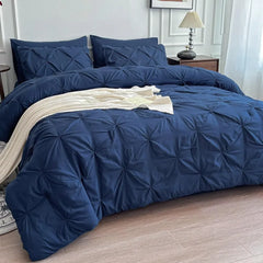 Maple&Stone California King Comforter Set, 7 Pieces Cal King Bed Set, Pinch Pleat Bed in a Bag Bedding Set with Comforter, Sheet