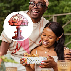 Retro Mushroom Table Lamp Plant Design Home Table Decoration Resin Plant Shape USB Charging Bulb Lamp Dark Decor For Kitchen
