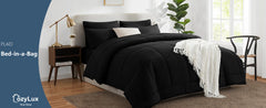 CozyLux Dark Grey California King Size Comforter Set 7 Pieces Cal King Bed in a Bag Dark Gray Bedding Sets Cali King with All Se
