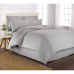 Queen Duvet Cover, 3 Piece Set, Genuine 100% Organic Viscose Derived from Bamboo, Luxuriously Soft and Cooling, 2 Pillowcases