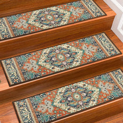 Carpet Stair Treads Non Slip for Wooden Steps, 30inch X 8inch Staircase Step Treads Indoor for Dogs, Reusable Stair Carpet