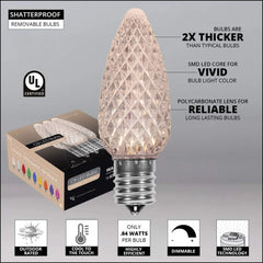 String Lights Warm White LED Commercial Outdoor Christmas Lights Christmas String Lights; Green Wire (100 Lights, 100 ft)