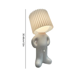 Creative Table Small Book Lights Little Naughty Boy Night Light Shy Man Lamp for Children Home Room with Lampshade Nightstand La