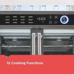 BLACK+DECKER Crisp 'N Bake Air Fryer Toaster Oven Combo, 12 in 1 Countertop Convection Oven Cooks Food Fast, Fits a Whole Pizza