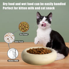 6.1 Inch Cat Bowl, 7 Ounces Ceramic Cat Food Bowl, Relieve Whisker Fatigue Cat Bowl, Anti-Vomiting, Protect Spine