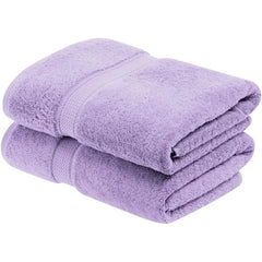 Egyptian Cotton Pile Bath Towel Set of 2, Ultra Soft Luxury Towels, Thick Plush Essentials, Absorbent Heavyweight, Guest Bath