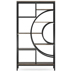 Tribesigns Bookshelf Industrial 5 Tier Etagere Bookcase, Freestanding Tall Bookshelves Display Shelf Storage Organizer