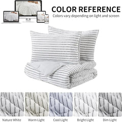 Oversized King Boho Comforter Set 120x120, Black White Tufted Jacquard Geometry Bedding 2 Matching Pillow Cases, Comforters