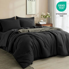 PHF 7 Pieces California King Comforter Set, Lightweight Bed in A Bag & 18" Sheet Set for All Season, Ultra Soft Cozy Bedding wit