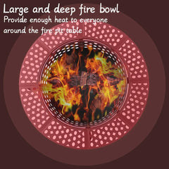 42 Inch Fire Pit with 2 Grills, Extra Large Wood Burning Fire Pits for Outside with Lid & Poker, Heavy Duty Firepit,BBQ& Outdoor