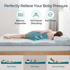 Mattress Topper Gel Infused Memory Foam Mattress Topper, 3 Inches Cooling Bed Topper Size with Removable Cover, CertiPUR-US