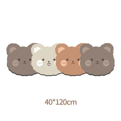 Cartoon Kitchen Floor Mat Absorbent Kitchen Rug Crystal Velvet Pad Bath Pad Anti-Slip Carpet Entrance Doormat Long Strip Carpet