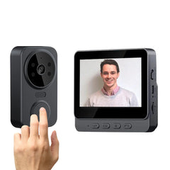 Digital Door Viewer 2.4G WiFi 800mAh Battery Smart Video Doorbell Camera IR Night Vision Digital Magic Door Eye Two-Way Intercom