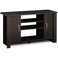 Modern TV Stand Entertainment Center with Concealed Storage & Adjustable Shelves – Fits Up to 46” TVs