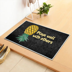 Cartoon Pineapple Pattern Entrance Doormat Comfortable Non-slip Bathroom Floor Mats Home Decor Kitchen Rugs Welcome Door Mat